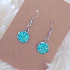 Faux druzy quartz earrings NEW!!!